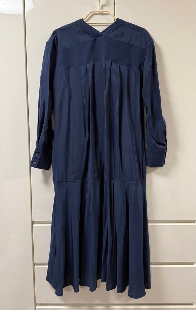 新品★ビアズリー カラーレスシャツワンピース ネイビー