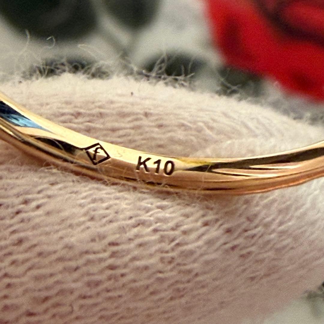 フェスタリア K10ゴールド ダイヤモンド　0.004ct シンプル　リング