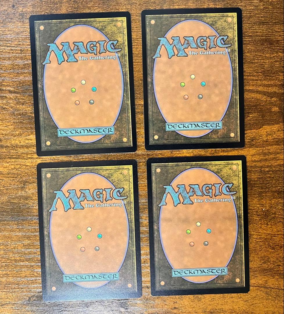 湿地の干潟 英語 旧枠 エッチングfoil 4枚セット