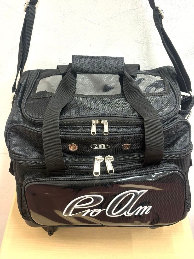 【美品】ABS PRO-am ボウリングバッグ 2個用 キャスター付き