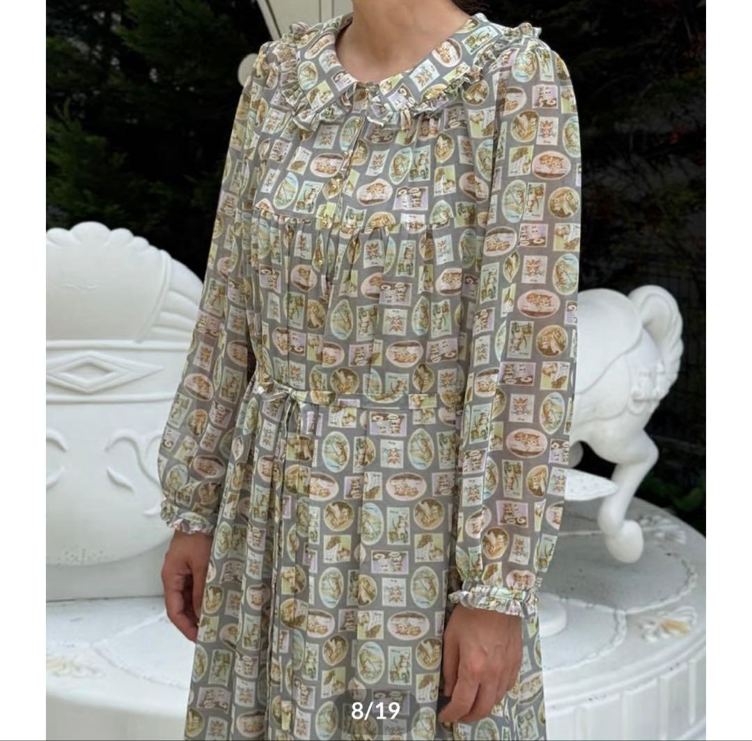 yukiemon テキスタイル　ワンピース　美品　着1回　diary 3L