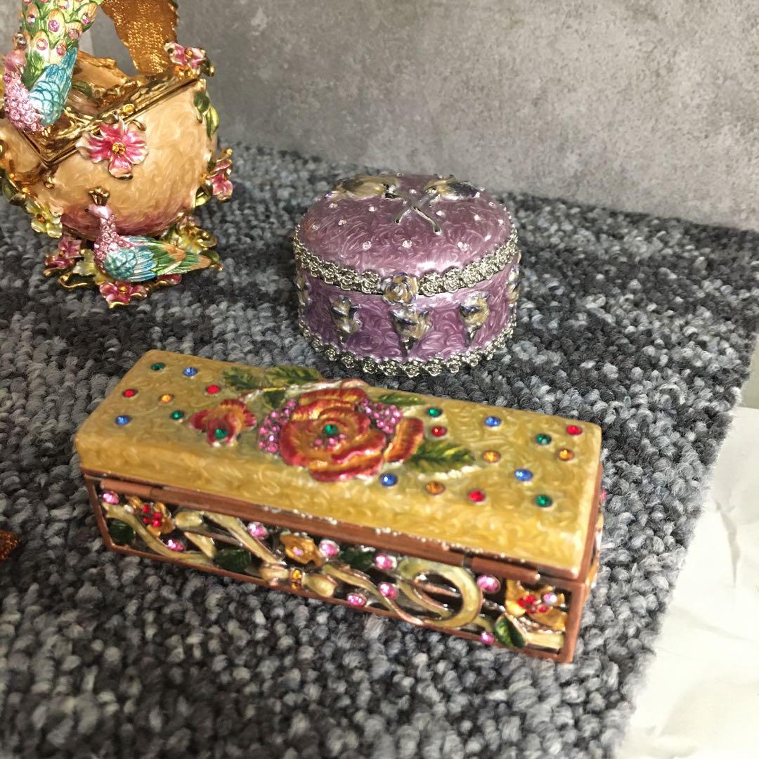 限定値下ジュエリーボックス　アクセサリーケース　孔雀　蓮子　薔薇　亀　インテリア