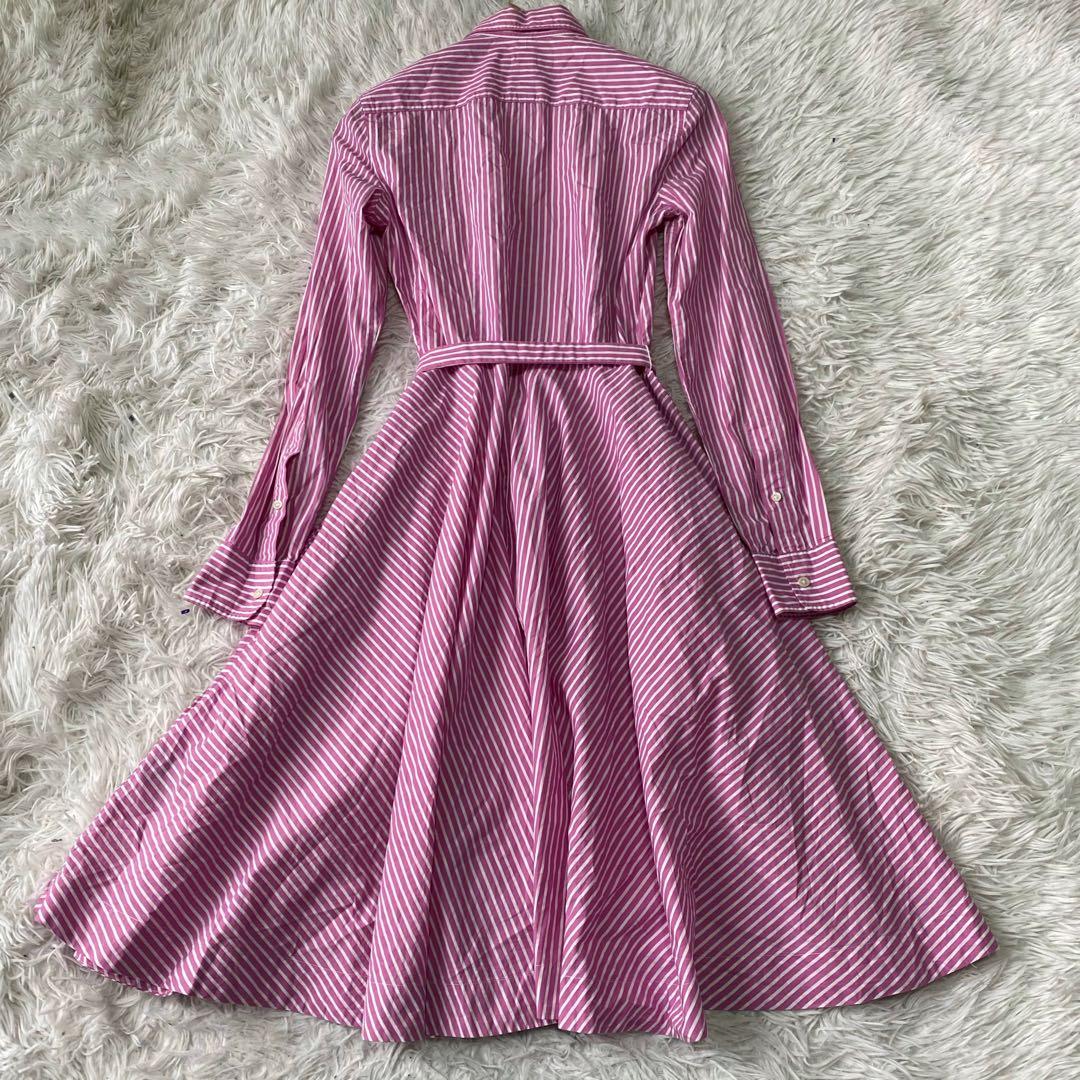 POLO RALPH LAUREN PRL刺繍 ストライプ シャツワンピース 2