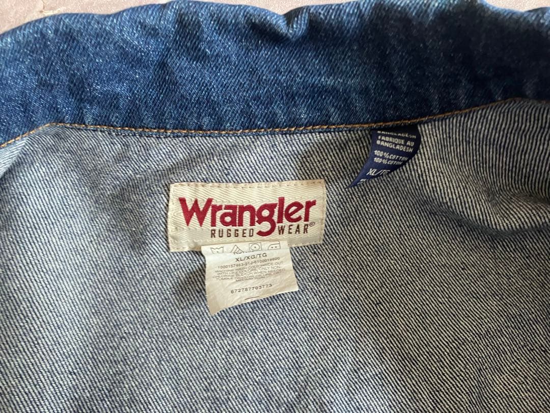 ラングラー デニムジャケット RUGGED WEAR XL 綿100% 濃紺