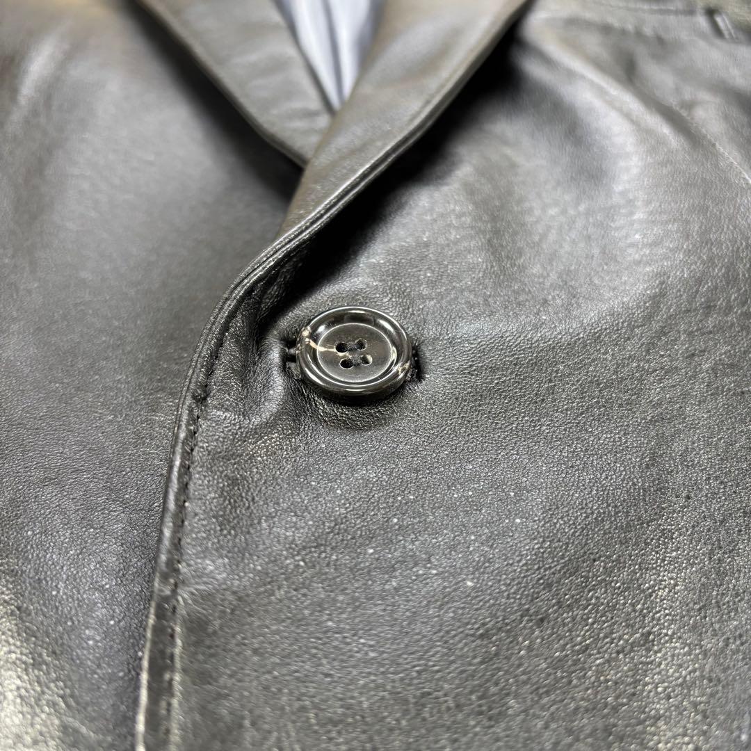 本革 テーラードジャケット デザインワークス Mサイズ ブラック ジャケット