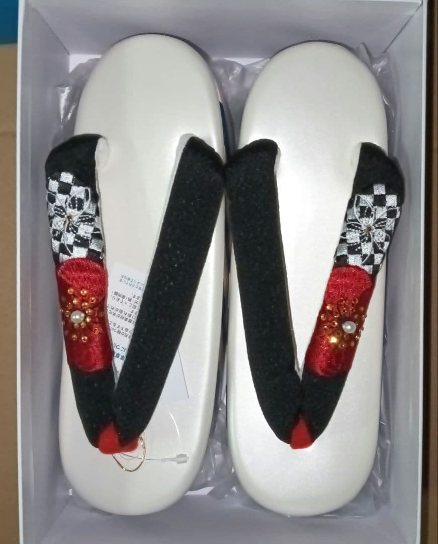 厚底 草履・バッグ（桂由美）ラインストーン 刺繍（白／青／紺）成人式／卒業式