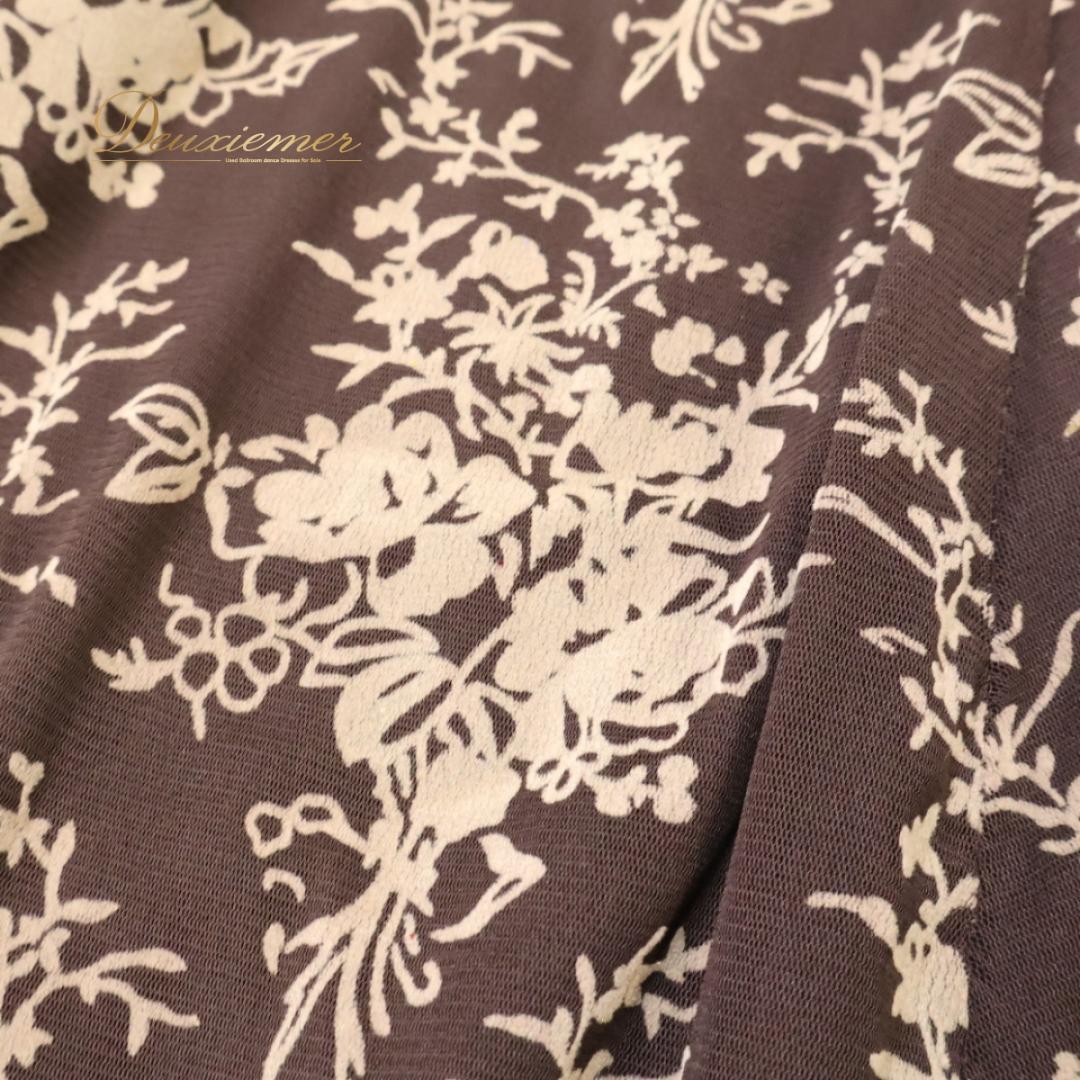 【美品 社交ダンス衣装】ブラウン トップス スカート 上下セット レッスン着 茶