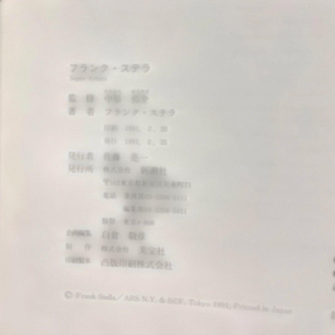 【稀少】FRANK STELLA フランク・ステラ　大型本