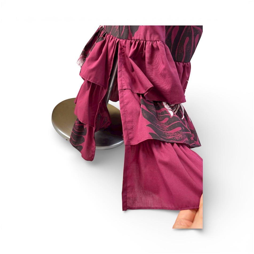 Pukalani fashion プカラニ　フラダンス　ムームー　ドレス　エンジ