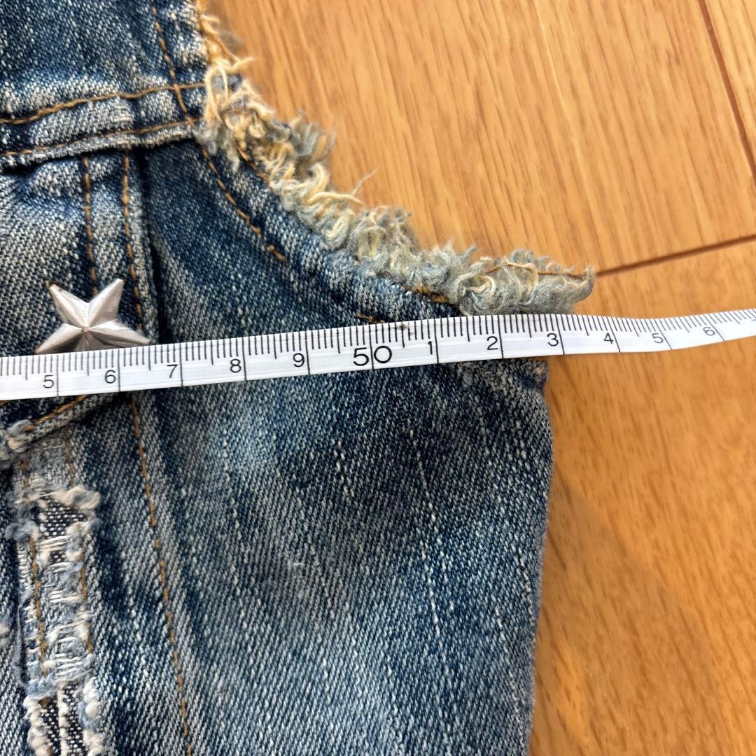 LLICA デニムベスト スラッシュ　 ノースリーブ