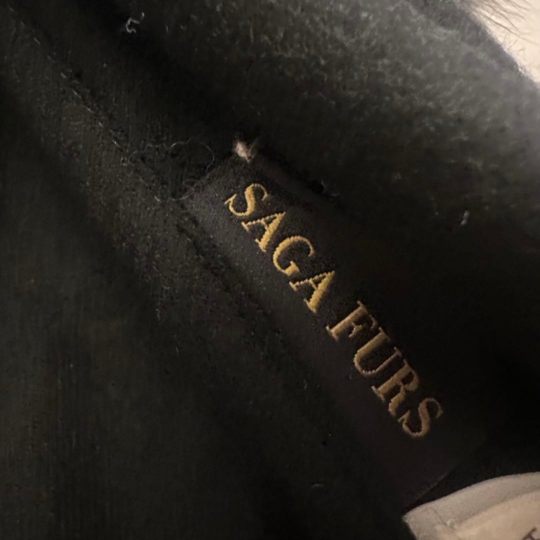 【タグ付き未使用】サガファー ポンチョカシミヤ ファーコート ブルーフォックス