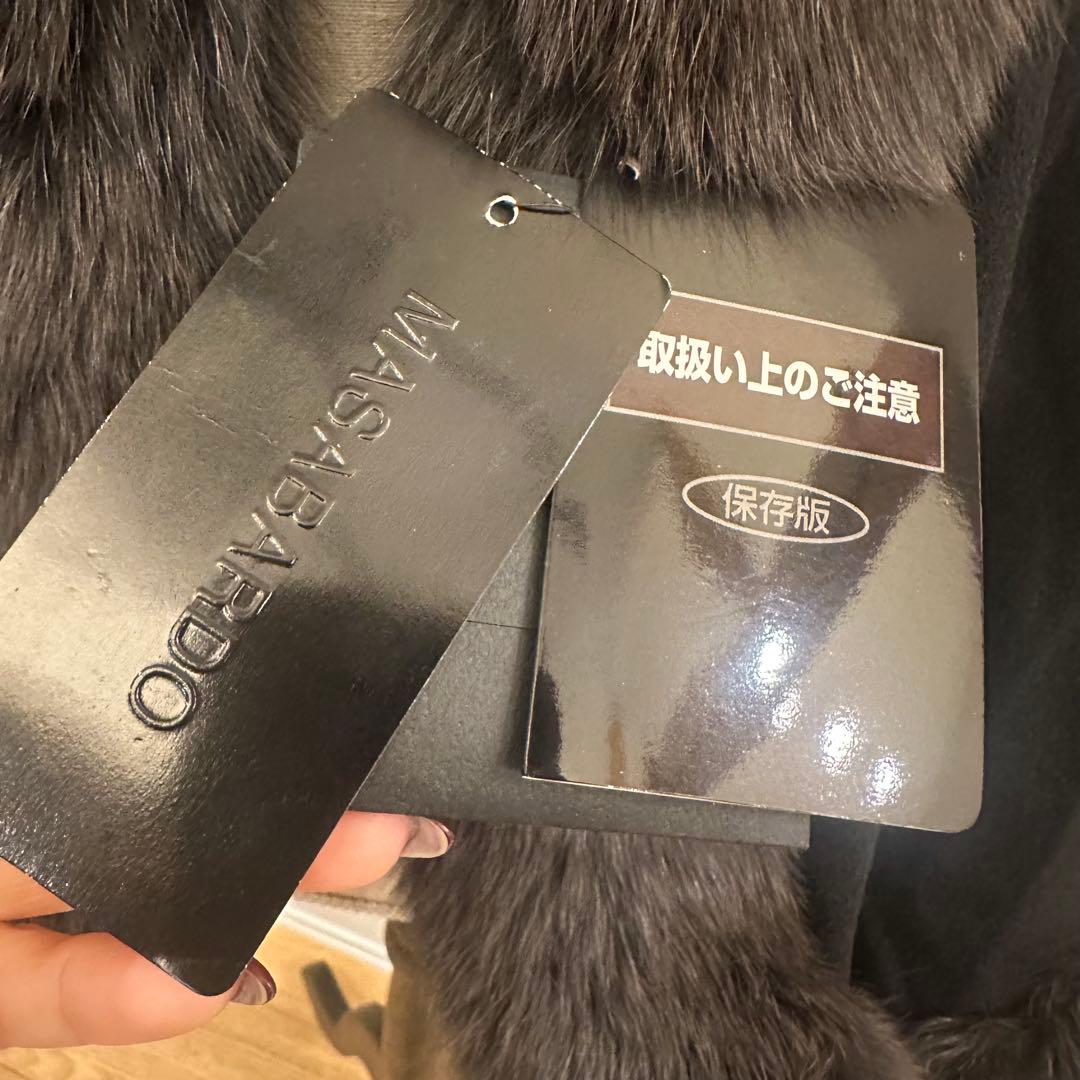 【タグ付き未使用】サガファー ポンチョカシミヤ ファーコート ブルーフォックス