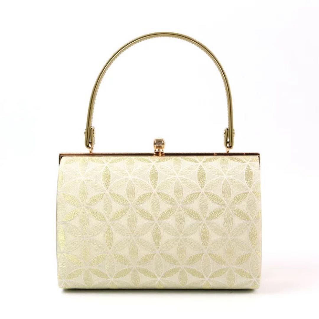 ☆新品未使用☆礼装用佐賀錦ゴールド系草履バッグセット　フリーサイズ　N55