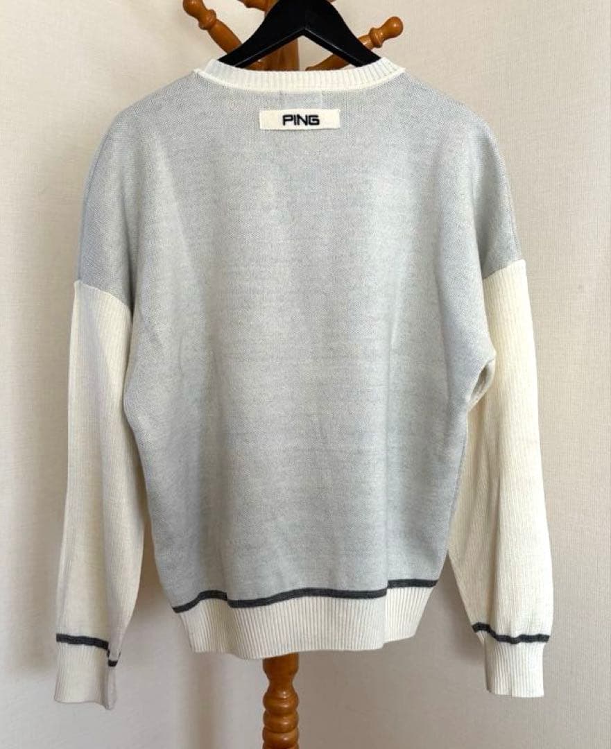 週末セール❕【超美品】PING ピン ゴルフ ダブルジャガードリブニット 白