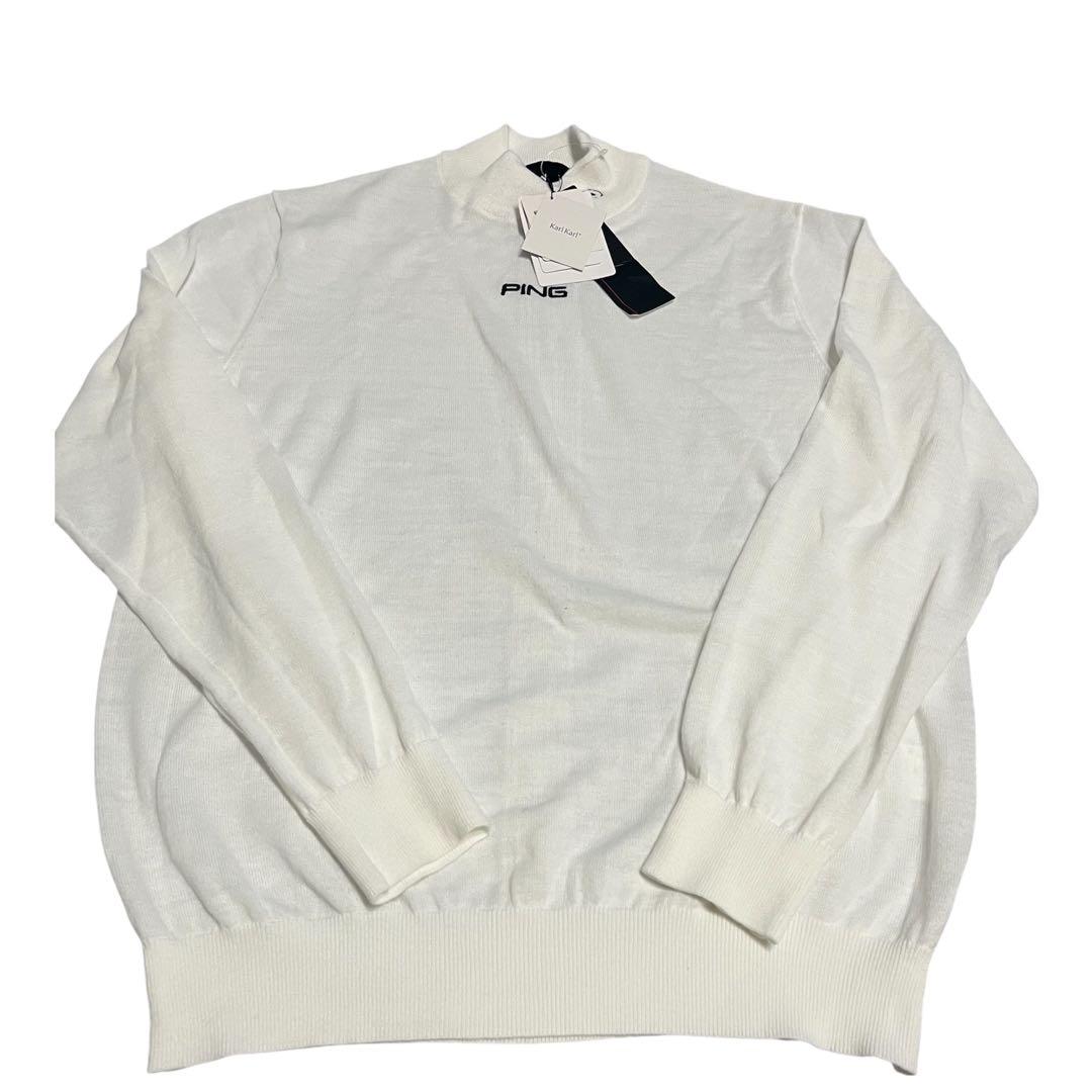 【新品タグ付】PING ピン　ゴルフウェア　セーター　LL 白　ニット　メンズ