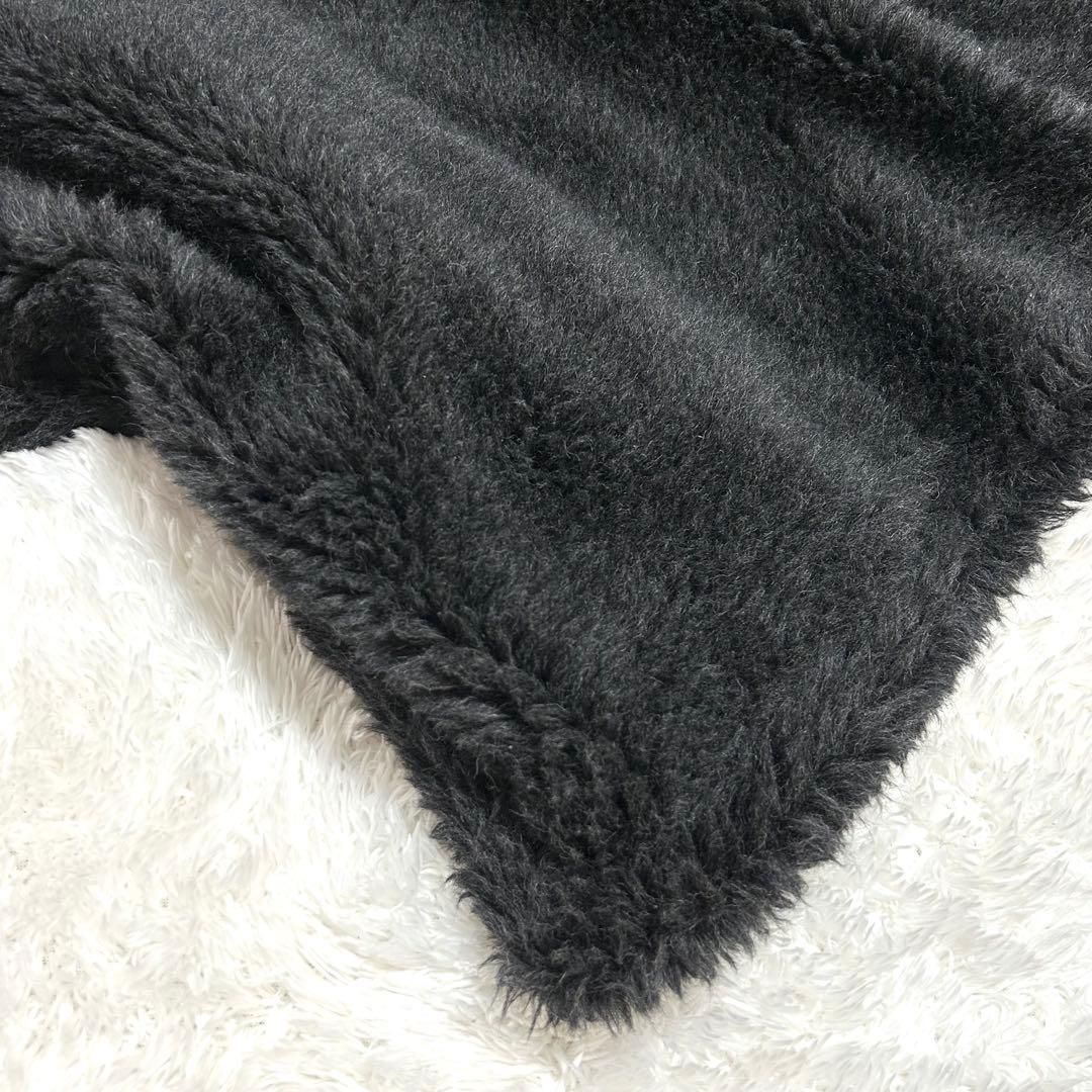 ✨美品✨ ティッカ ポンチョ コート ウール ファー 黒 23AW TICCA