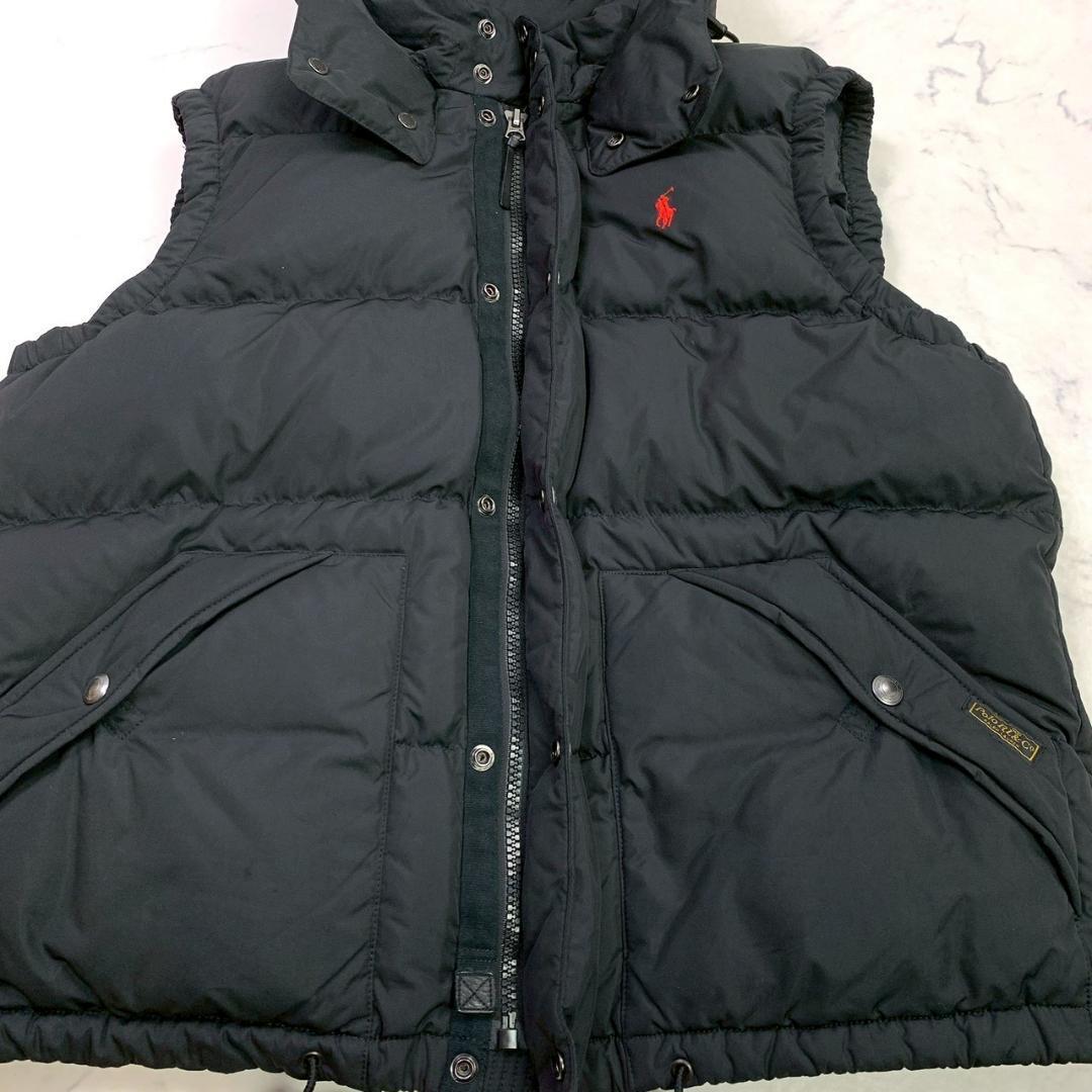 ポロラルフローレン ダウンベスト ポニー刺繍 ブラック XL　E057