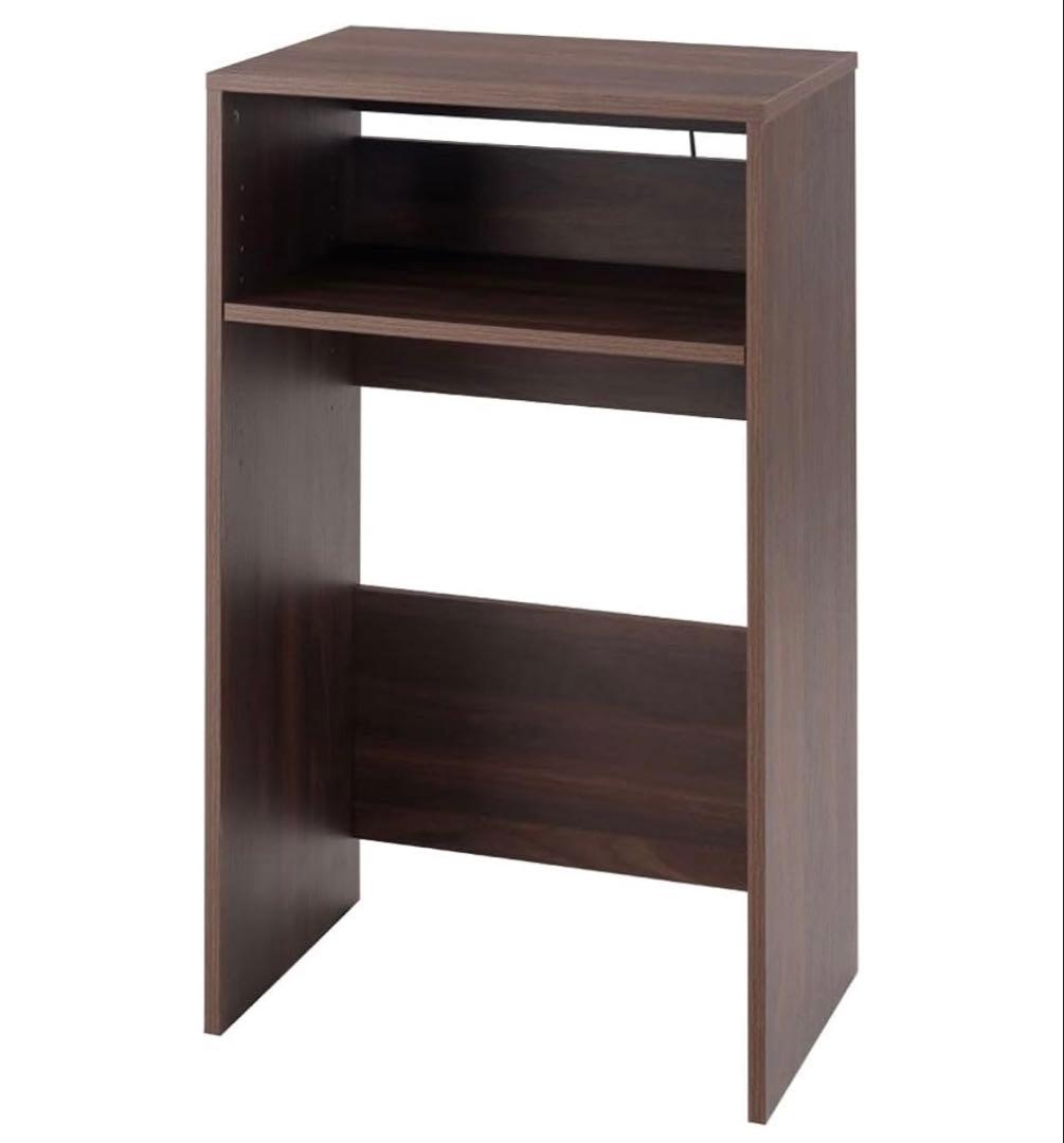 【新品】レンジ台 コンセント付き ブラウン