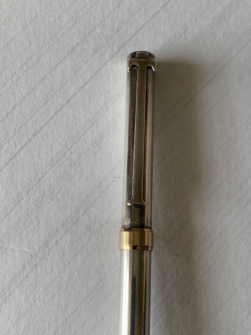 Tiffany & Co.スターリングシルバー 925 ボールペン 14Kリング