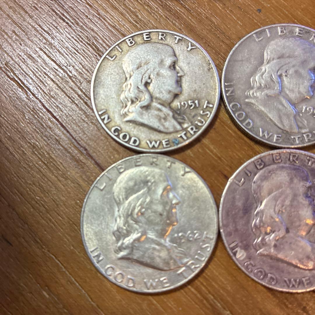 福*ん様 フランクリン半ドル 4枚セット