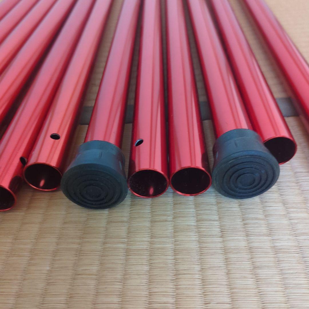 アルミポールフルセット RED ☆  peakポールケースのおまけ付き