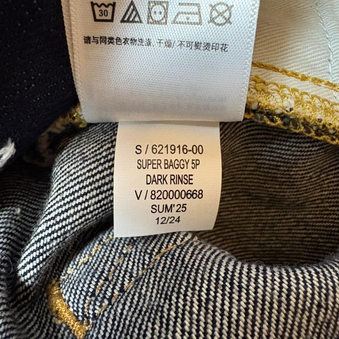 GAP 25SS SUPER BAGGY 5P ダークリンス 濃紺 30