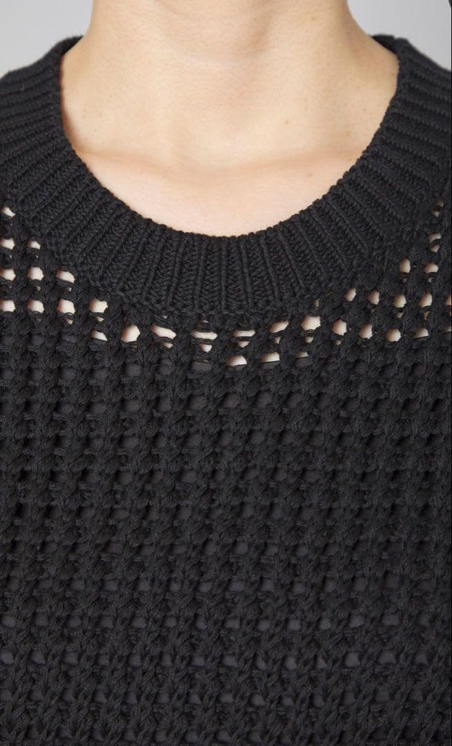 theory セオリー ニット ベスト S ブラック コットン 黒 新品