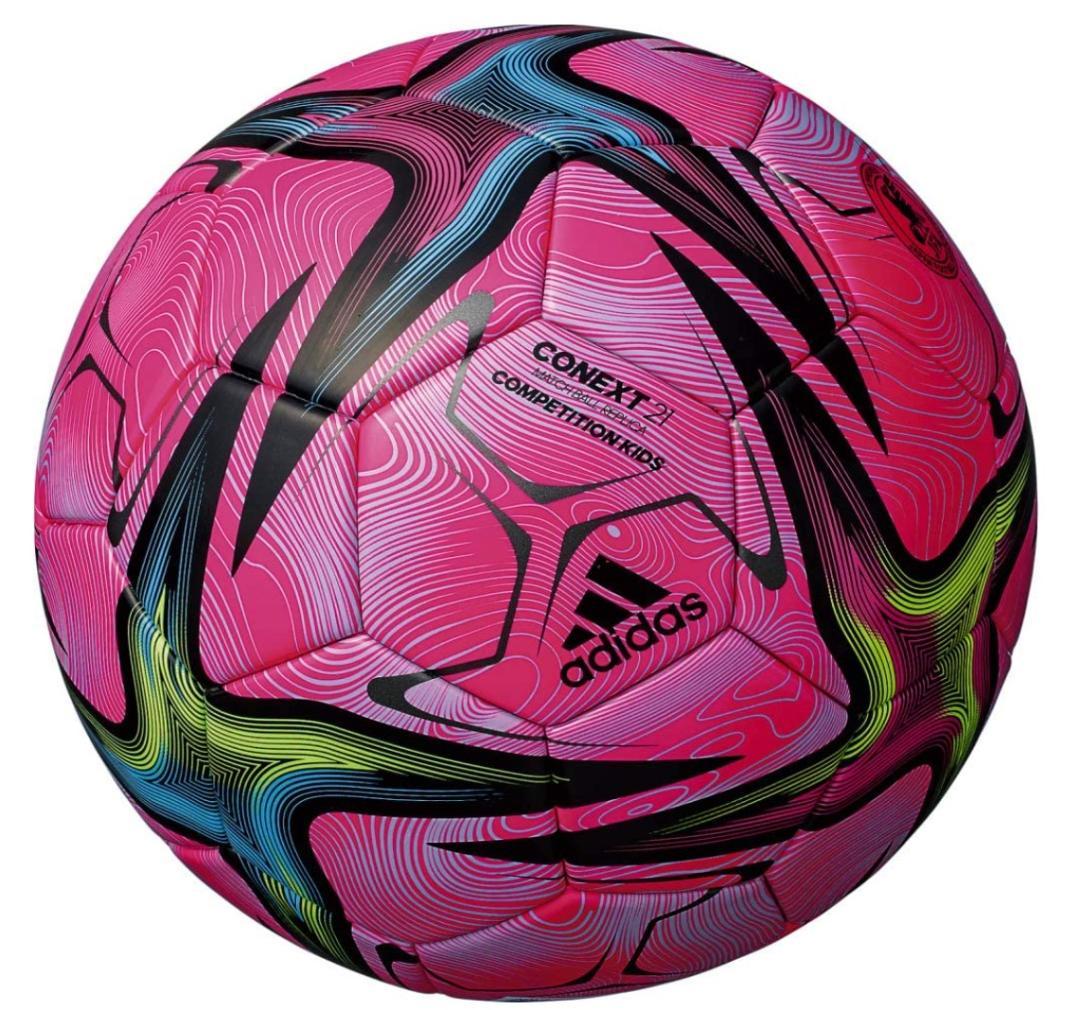 @アディダス)サッカーボールコネクト21コンペティション ４号球 ピンク　検定球