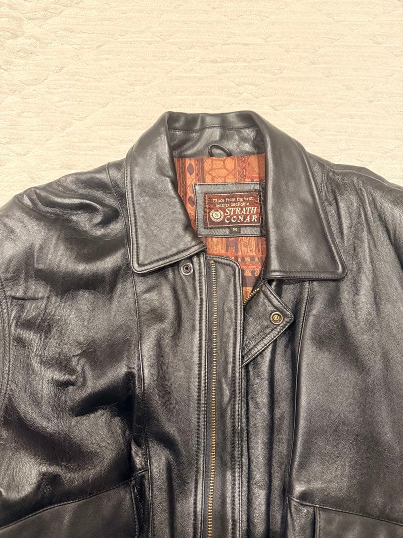 レザージャケット　羊革　本革　90s ヴィンテージ　ラムレザー