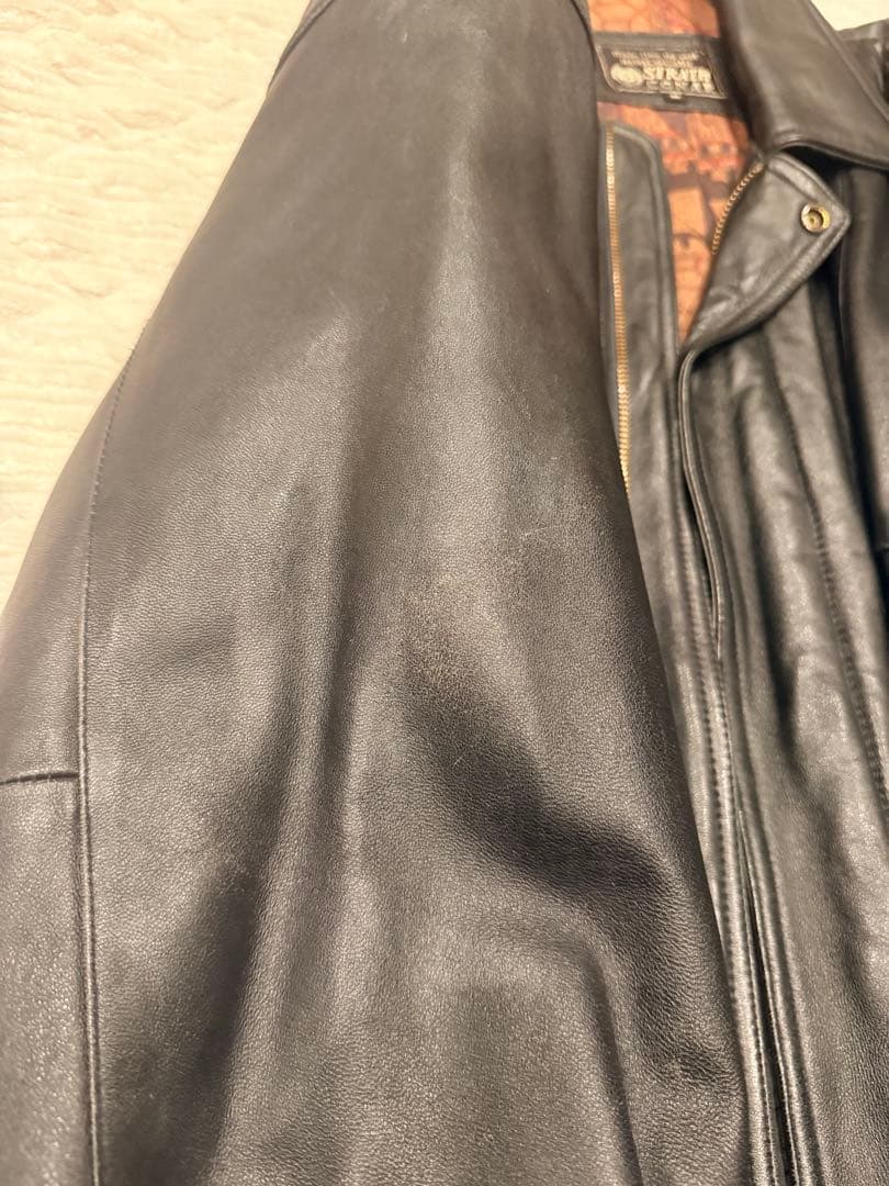 レザージャケット　羊革　本革　90s ヴィンテージ　ラムレザー