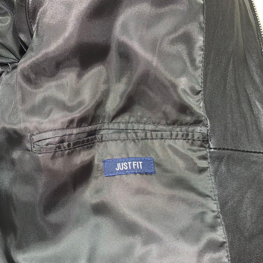 希少 00S オールドユニクロ ライダースジャケット 羊革 短丈 ブラック M