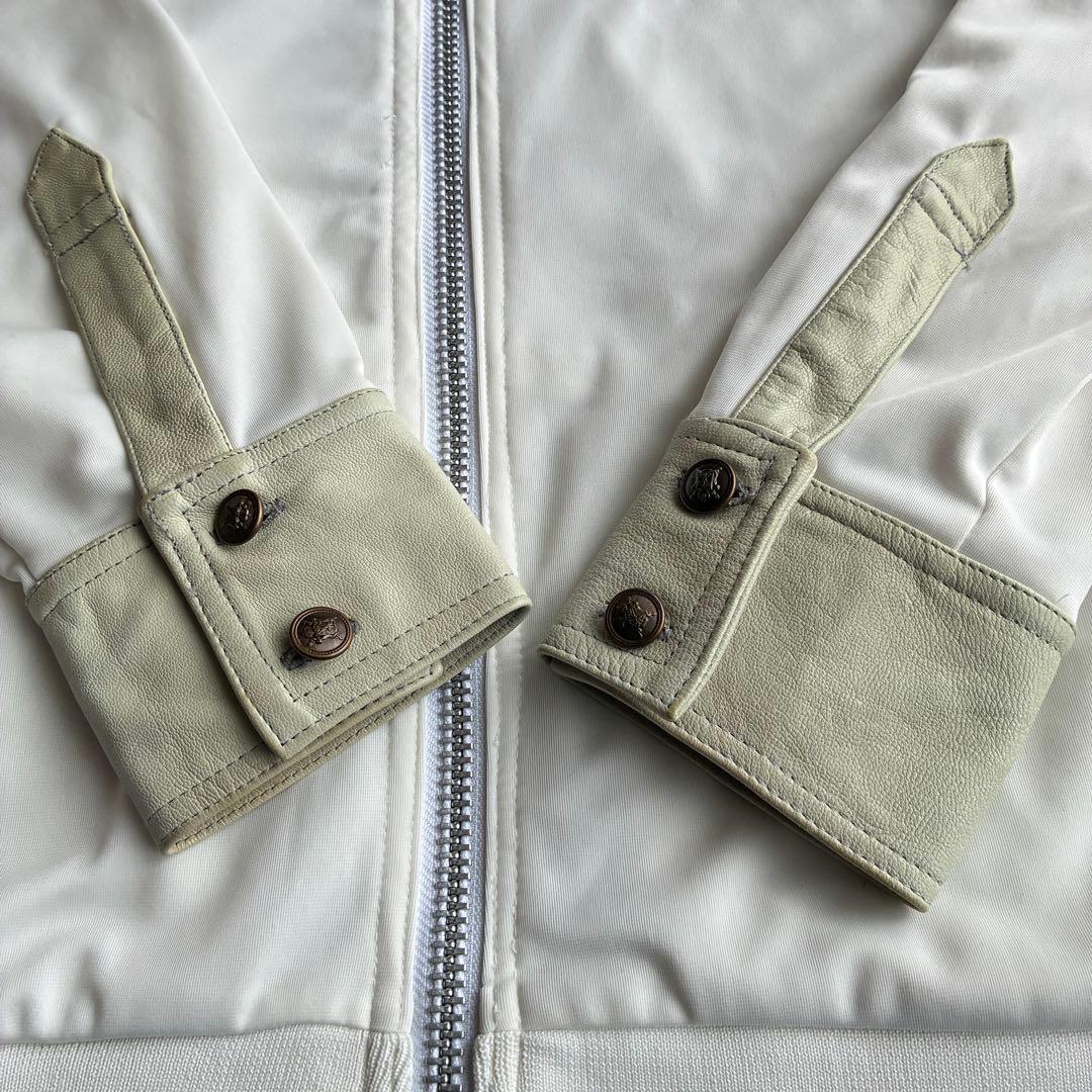 AVIREX アヴィレックス 本革 レザー切替 パーカー XL 美品 フード付き