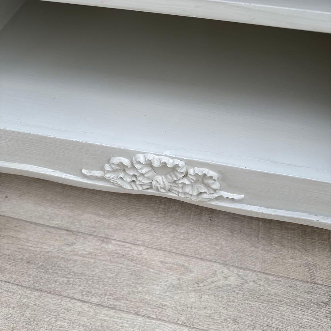 姫家具　テレビボード　フレンチ　白家具　猫脚　アンティーク調