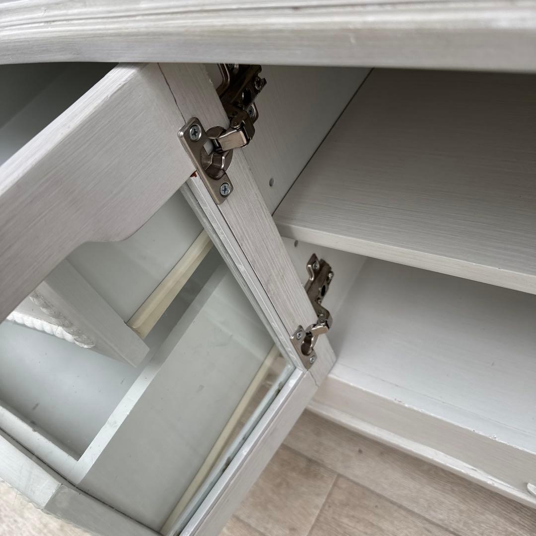 姫家具　テレビボード　フレンチ　白家具　猫脚　アンティーク調