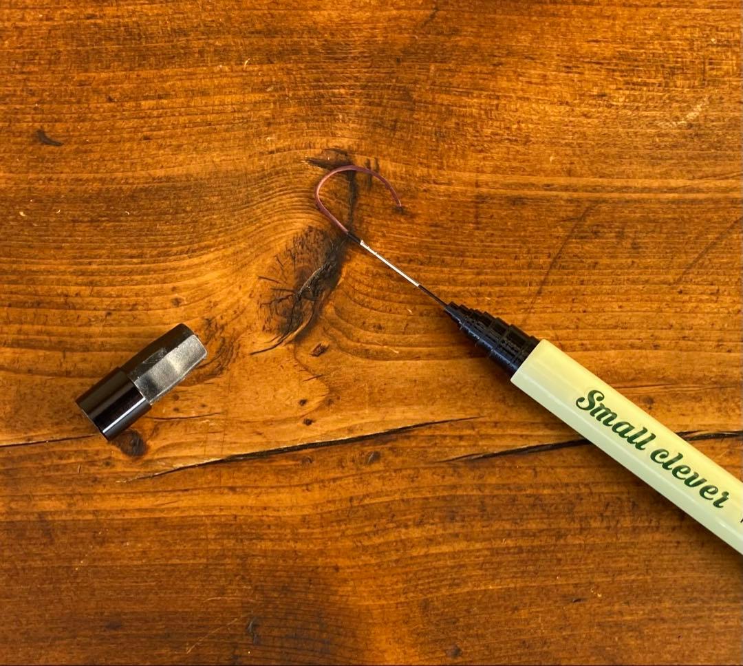 小物釣り竿　タナゴ竿　グリーン×ホワイト　180cm ウッドグリップ　振り出し竿