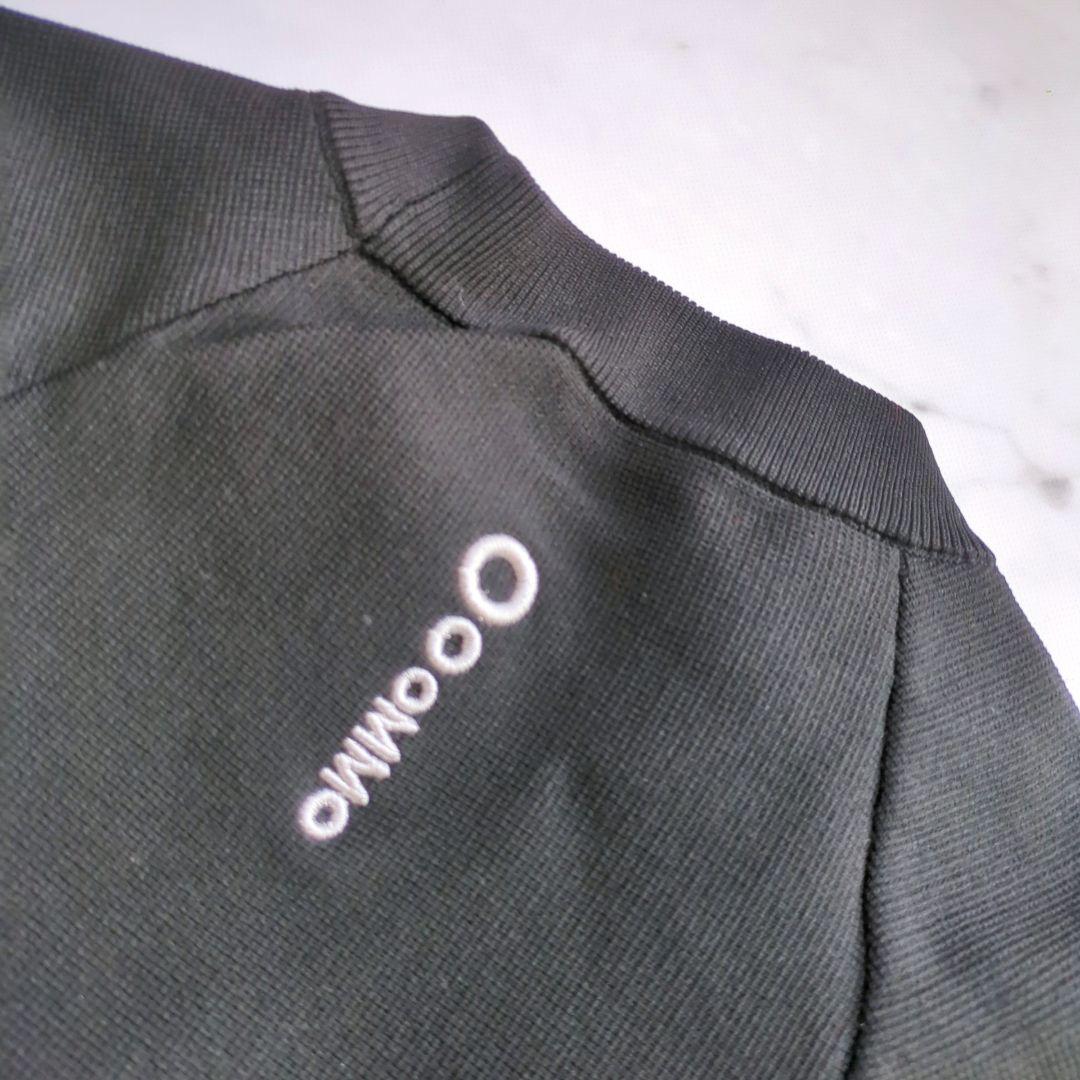 OMMO TENT LINE KNIT OP ロングワンピース バイカラー 黒