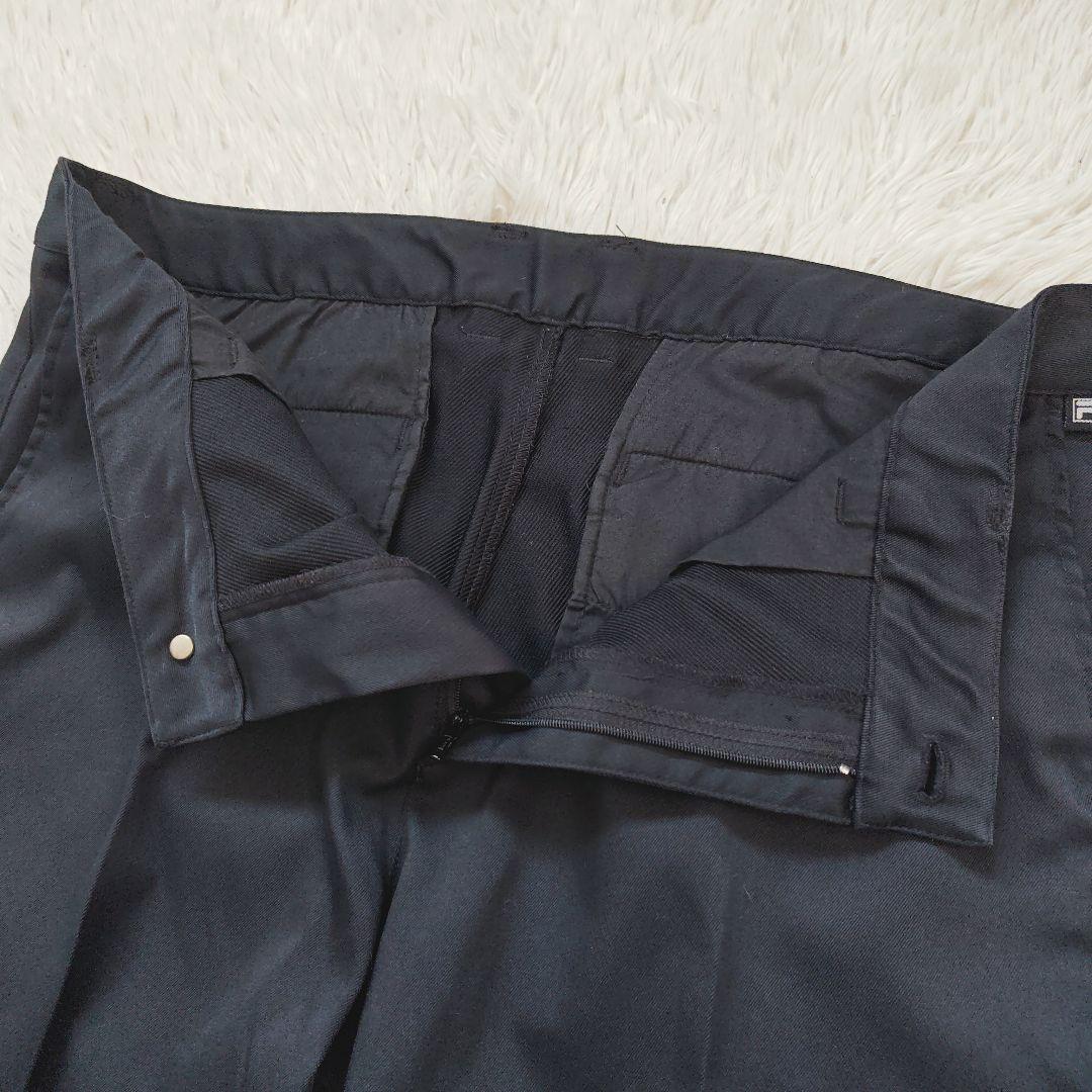 【フィラゴルフ】FILA ロングパンツ バックロゴ ゴルフスラックス 90 黒