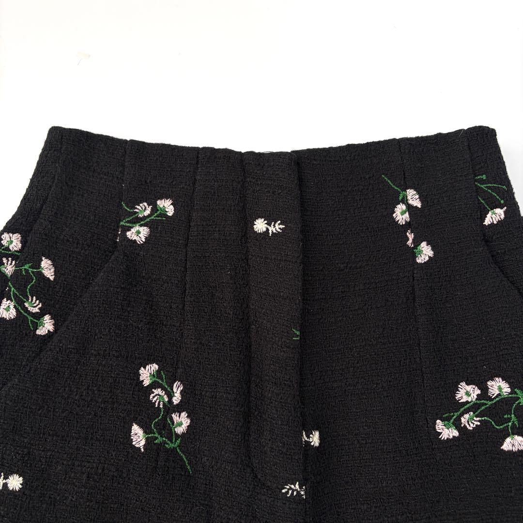 【美品】ZARA エンブロイダリーテクスチャージャケット　刺繍　セットアップ