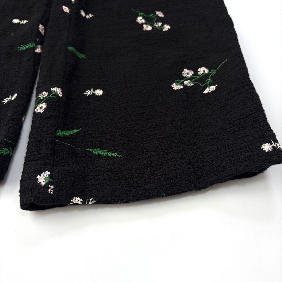 【美品】ZARA エンブロイダリーテクスチャージャケット　刺繍　セットアップ