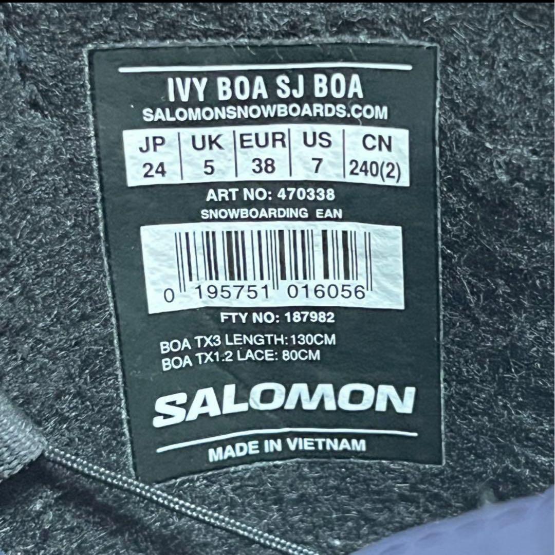 【良品】 スノーボードブーツ ダブルBOA IVY BOA 24 SALOMON