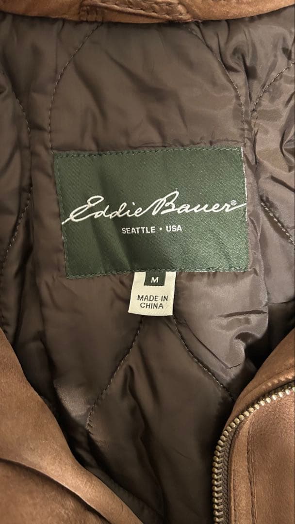 Eddie Bauer エディバウアーブラウンレザージャケット M