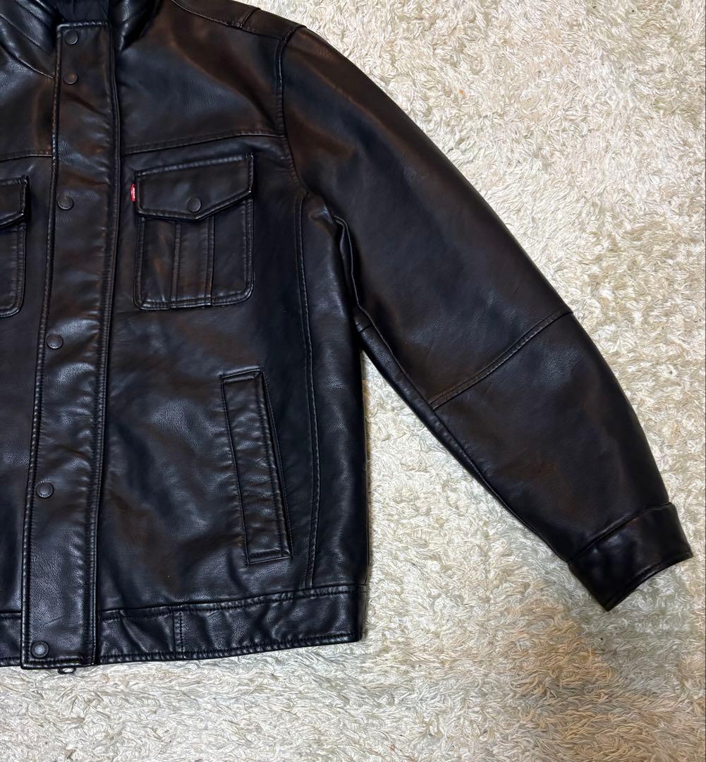 美品✨Levi’s M-65 フィールド ジャケット レザー 黒 ブラック M