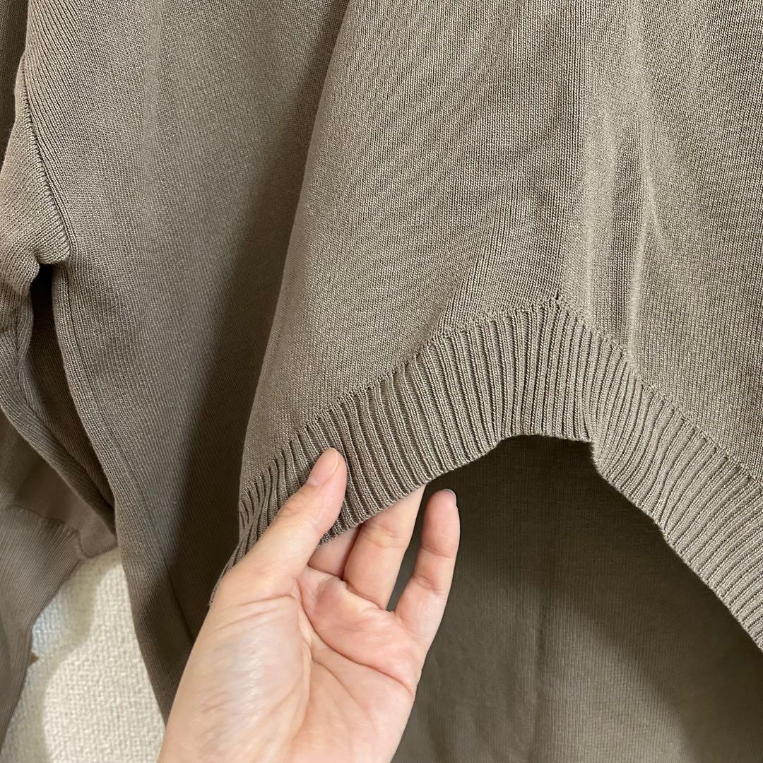 【試着のみタグ無し】授乳ケープ一体型マタニティニットワンピース/パールズ