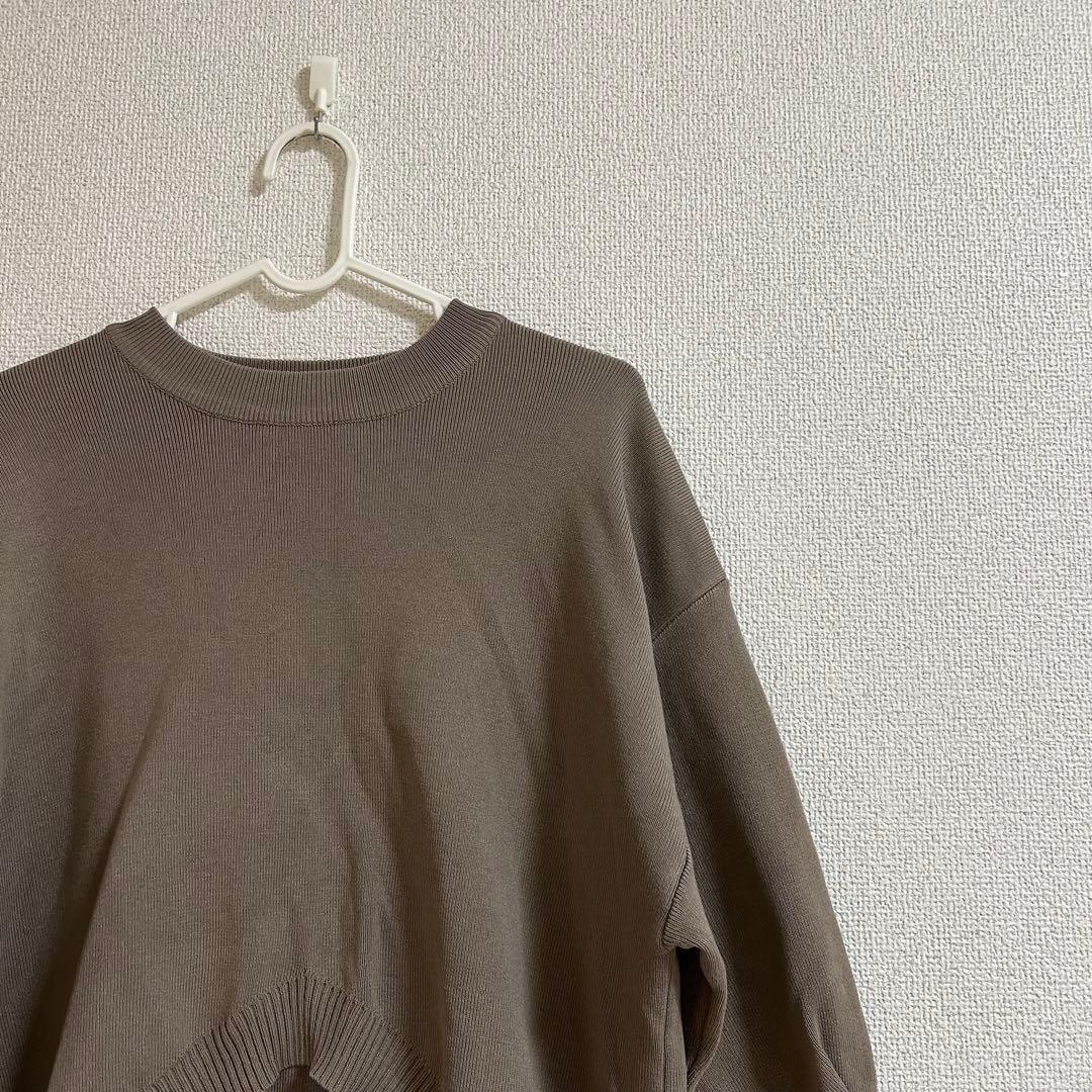 【試着のみタグ無し】授乳ケープ一体型マタニティニットワンピース/パールズ