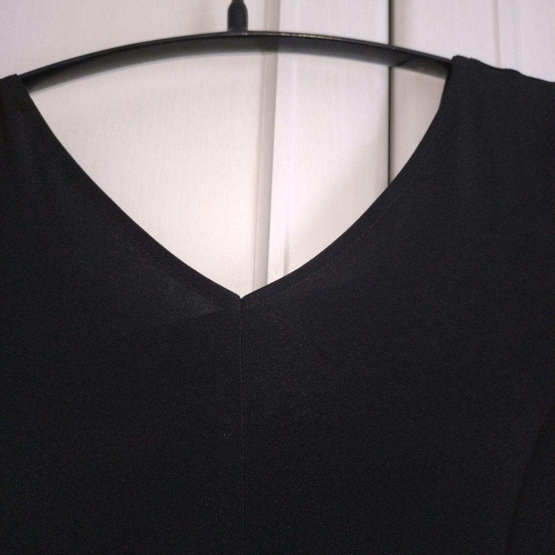 社交ダンスドレス（黒）　七分袖