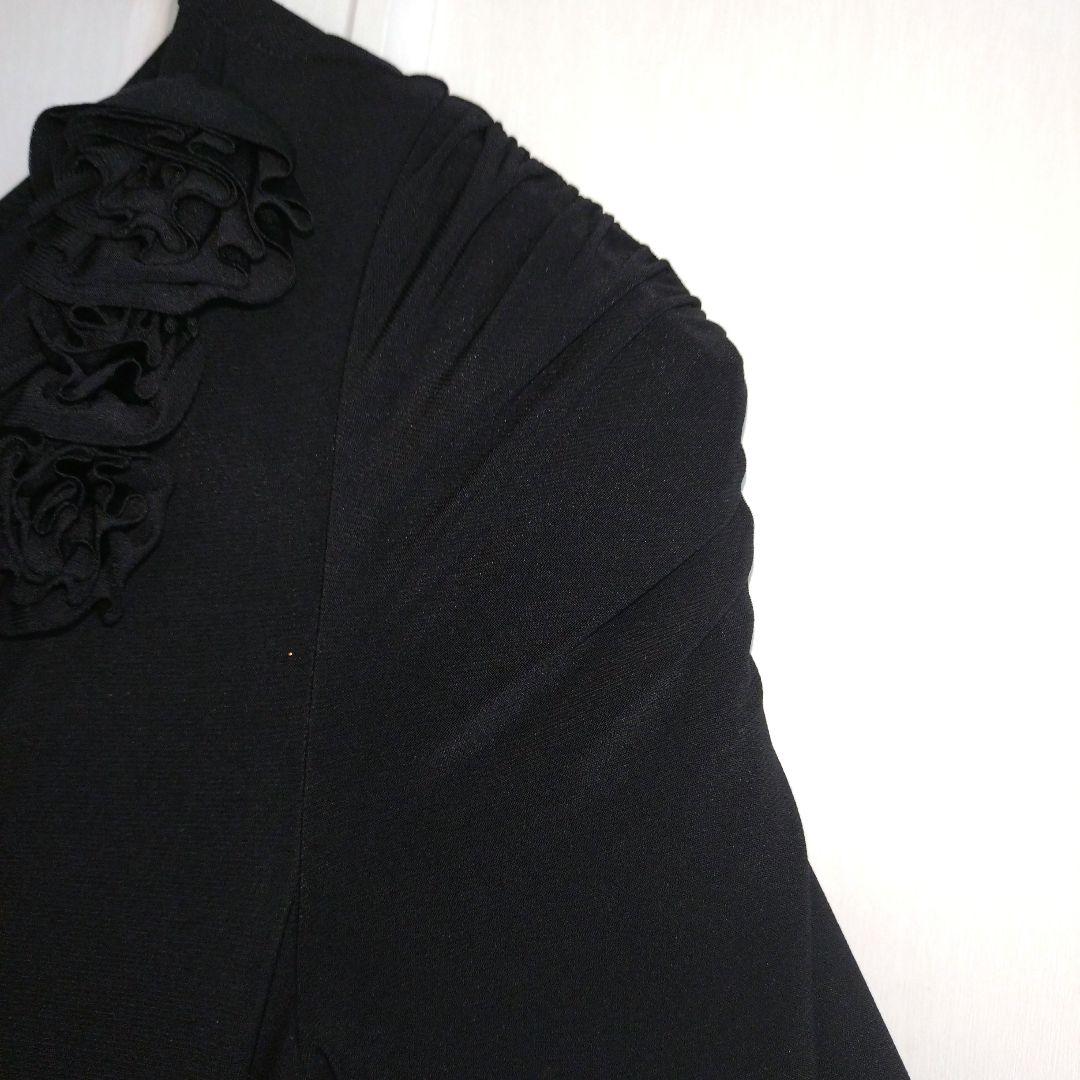 社交ダンスドレス（黒）　七分袖