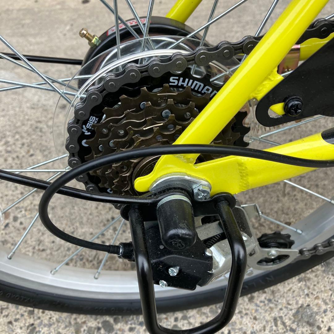 トリシーナ 折り畳み自転車 20インチ 外装6段 イエロー【f319fb52】