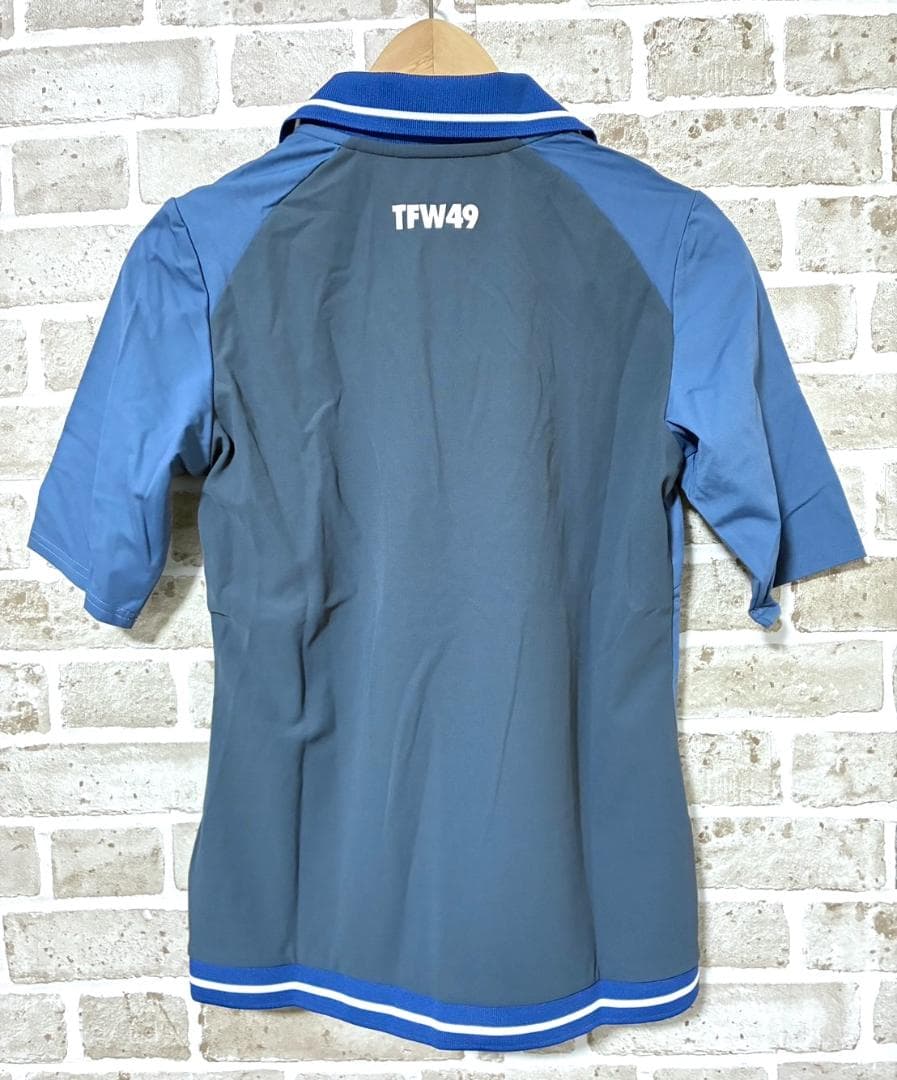 【早い者勝ち❣️】新品 TFW49 スキッパーポロシャツシャツ Lサイズ ブルー