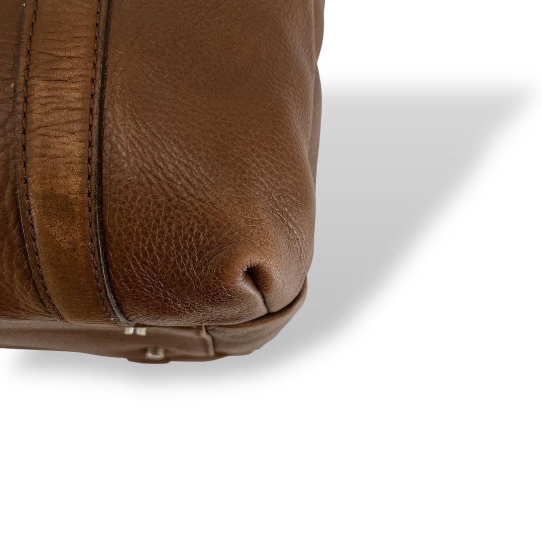 アニアリ　トートバッグ　大容量　A4収納可　肩掛け可　ブラウン　オールレザー