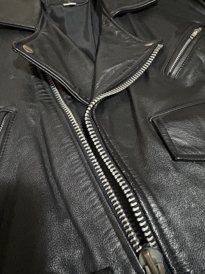 80s 90s ダブルライダースジャケット 短丈